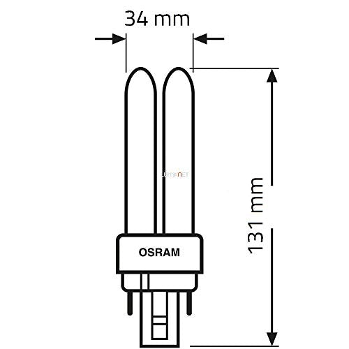 Osram Duluxstar D/E Compact Fluorescent Bulb 13W Cfl Bulb G24Q1 4Pin