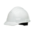 Honeywell North Short Brim Safety Helmet / Hard Hat Non-Vented, 4 Point Ratchet Suspension - Dark Blue/ Red/ Yellow/ White