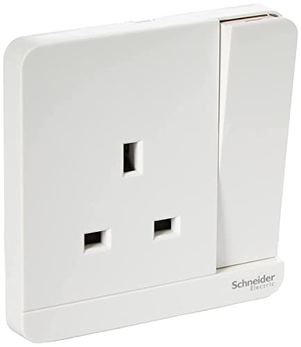 Schneider Electric E8315_WE_G12 Avataron 3P 13 A 250 V Switched Socket, White