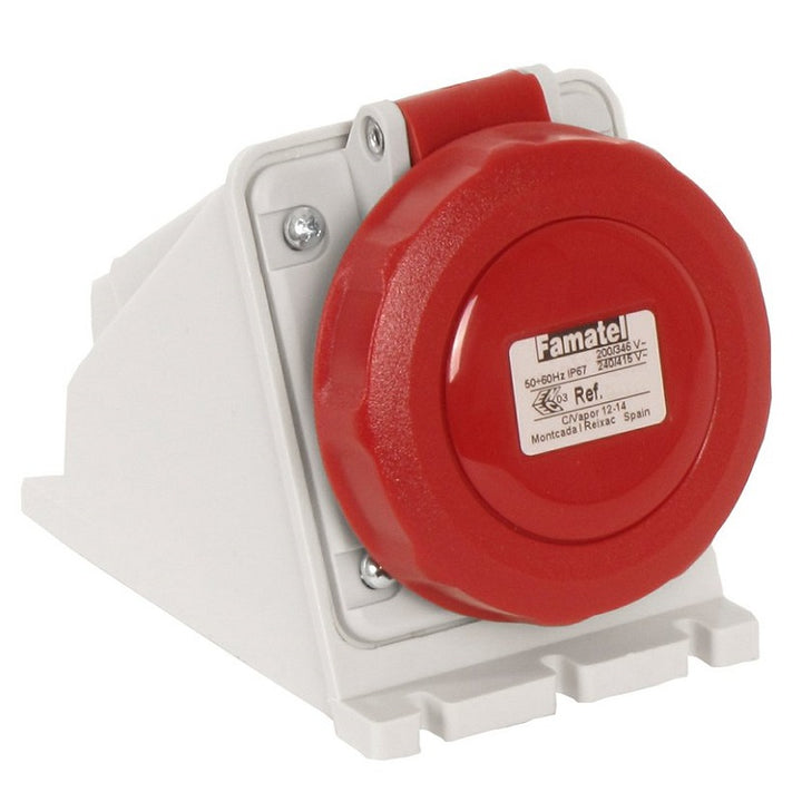 Famatel Wall Socket 230V 3P+E IP67 Screw Terminal (Amp - 16A / 32A)