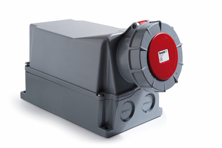 Famatel Wall Socket 400V 3P+E+N IP67 Allen Terminals (Amp - 16A / 32A / 63A / 125A)