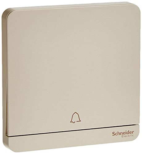 Schneider Electric E8331BPL1_WG AvatarOn Gold - Retractive Door Bell switch - with bell symbol - 1 gang 2 way - 10A Gold