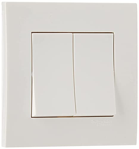 Schneider Electric KB32R Vivace White - 2-way plate switch 2 gang - 16AX - white