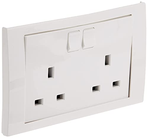 Schneider Electric KB25 Vivace White - Double switched socket 13 A 230 V 1 gang -white