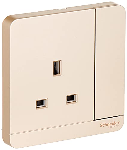 Schneider Electric E8315_WG_G12 AvatarOn Gold - Single switched socket - 13 A - 230 V - 1 gang -Gold