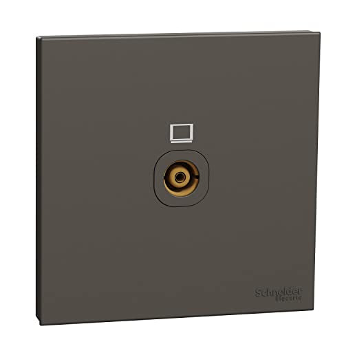 Schneider Electric Switch with Fluorescent Locator, AvatarOn C, 1 way, 2 gang, 16AX, 250V, dark grey - E8732L1F_WE