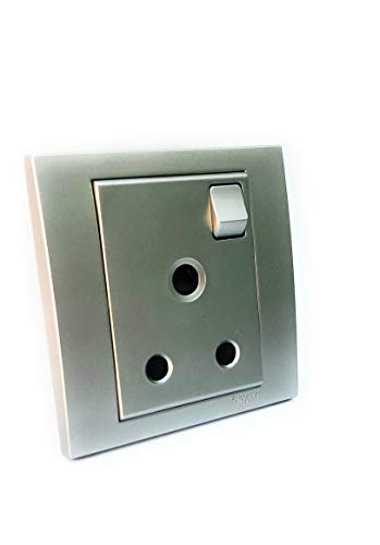 Schneider Vivace 15A Switch Socket Aluminium Silver - KB15/5