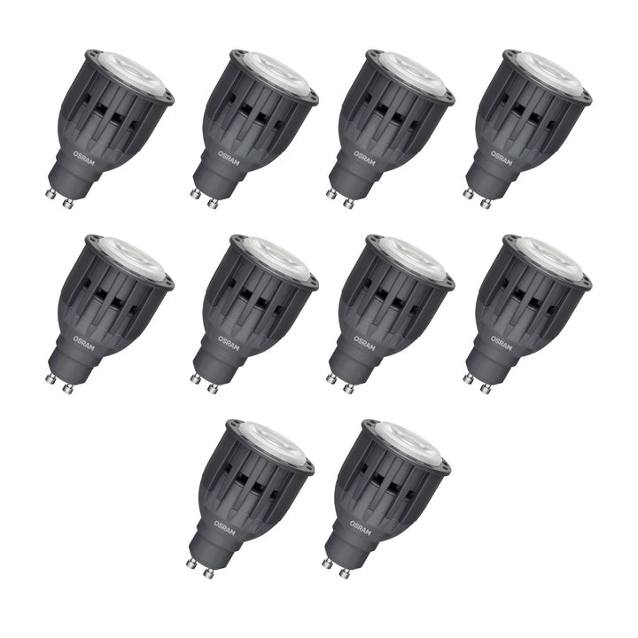Ledvance LED PAR16 10W 4000K Neutral White GU10 Dimmable Spotlight 24° Beam 100W Halogen Replacement Long Life- Pack of 10