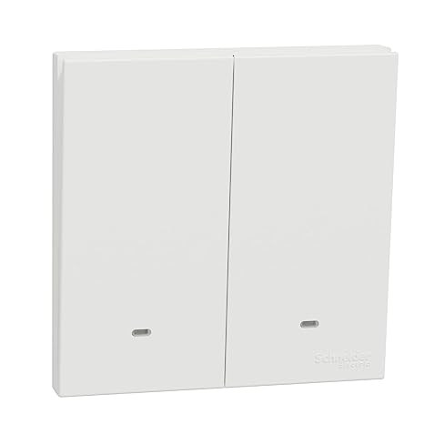 Schneider Electric Switch with Fluorescent Locator, AvatarOn C, 1 way, 2 gang, 16AX, 250V, white - E8732L1F_WE