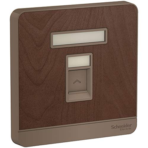 Schneider Electric AvatarOn E8331RJS_WD E8331RJS_WD 1 Gang Keystone Wallplate Jack RJ-45 Wood