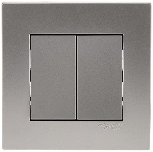 Schneider Electric KB32R_1_AS Vivace Silver - 1-way plate switch 2 gan