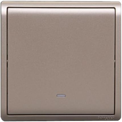 Schneider Electric Pieno, 1 Gang, switch, Wine Gold, 16AX 250V 1Gang Intermediate switched with Fluorescent Locator,Wine Gold, E8231MF_WG_G1