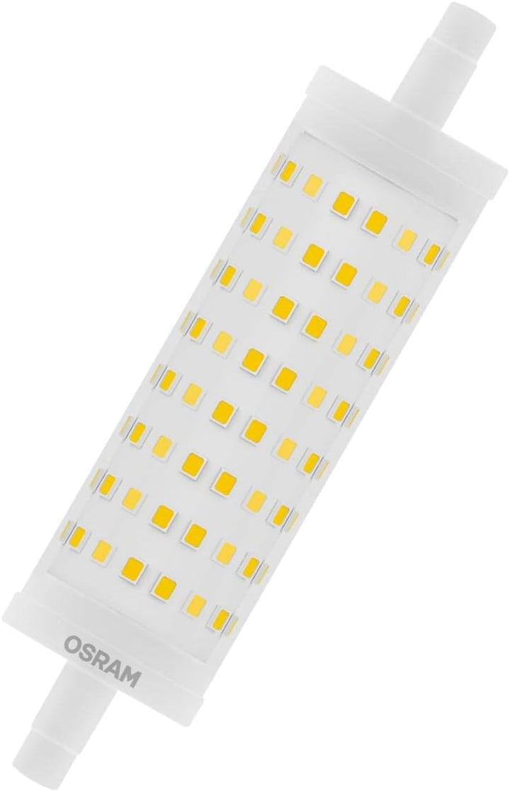 OSRAM dimmable LED flashlight with R7s base, 16 W LED tube, replacement for 125 W bulb, warm white (2700K)\