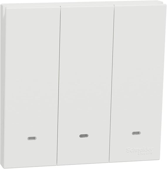 Schneider Electric Switch with Fluorescent Locator, AvatarOn C, 2 way, 3 gang, 16AX, 250V, white - E8733L2F_WG