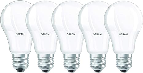 Ledvance Dimmable LED Bulb Warm White E27 Classic A GLS 13W, 2700K Frosted Bulb Dimmable - Pack of 5
