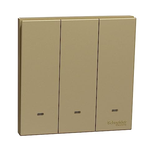 مفتاح AvatarOn C من Schneider Electric مع محدد فلوري E8733L1F، 3 مجموعات، 16 أمبير، رمادي غامق/ ذهبي نبيذي/ أبيض، 250 فولت، اتجاه واحد