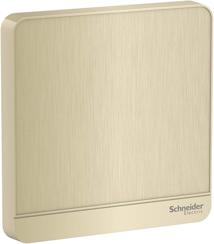 Schneider Electric AvatarOn E8330X_GH One Gang Blank Plate Wall Cover Metal Gold Hairline