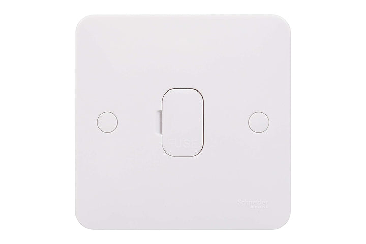 Schneider Electric Lisse White Moulded - Unswitched Single Fused Connection Unit, 13A, GGBL5000S, White