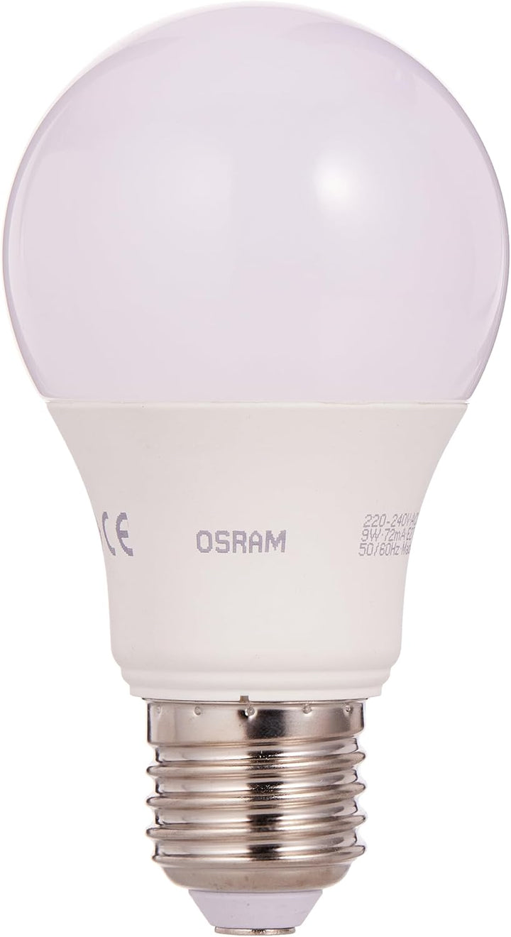 OsRAM Led Star Classic A 60-9 Wfrosted Bulb, Screw - Base E27, 806 Lm-Warm /2700K, White -Ac02728