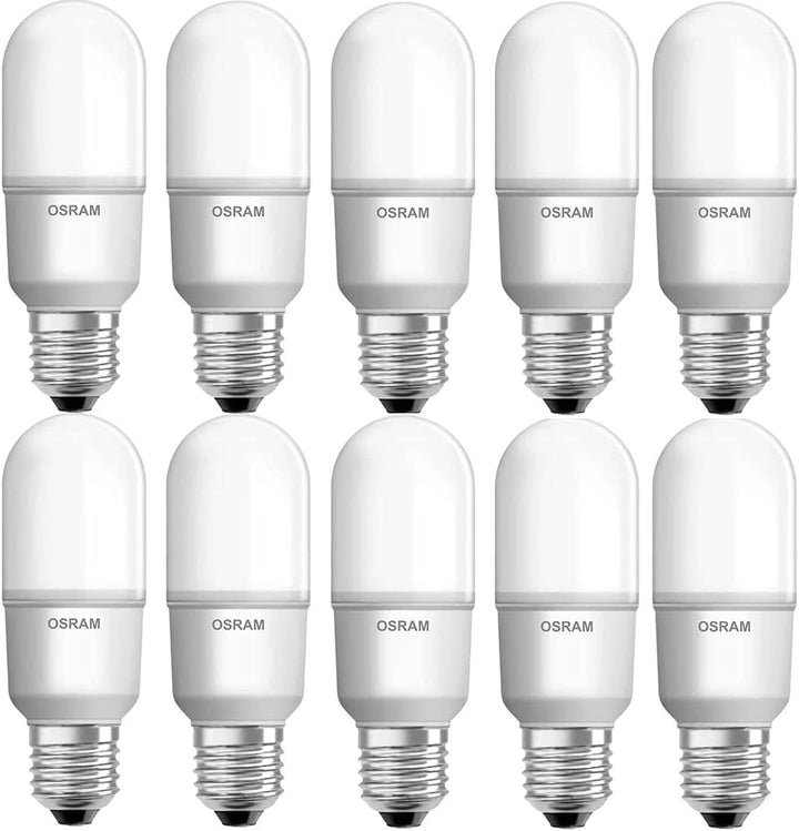 Osram LED E27 Bulb Pack of 10 Warm White Yellow, 9W