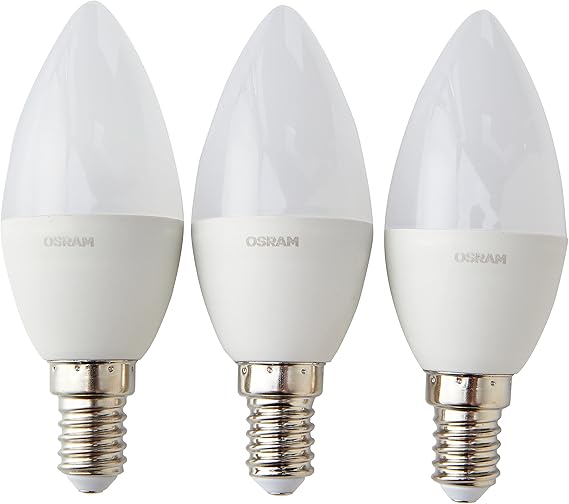 Osram E14 LED Bulb Classic B40 Value 4.9W Warm White 2700K Frosted- Pack of 3