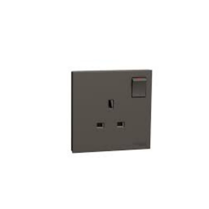 Schneider Electric Fused Connection Unit, AvatarOn C, 13A, 250V, 1 gang, dark grey - E8730FSG_DG