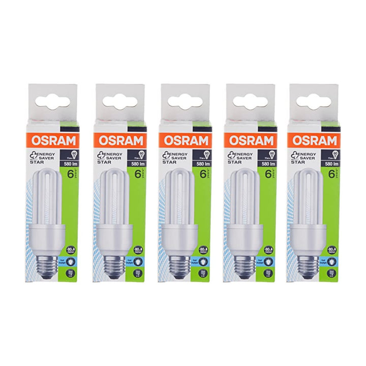 Osram Dulux Star 11W/865 Energy-Saving Lamp, 220-240V E27 Base, Daylight White – Energy-Saving Bulb