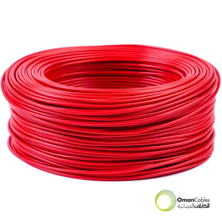 Oman Cables Single Core Copper Wires Low Smoke Zero Halogen (LSZH) Roll 100 Yards or 500M - Black, Yellow, Brown, Red, Blue & Yellow-Green