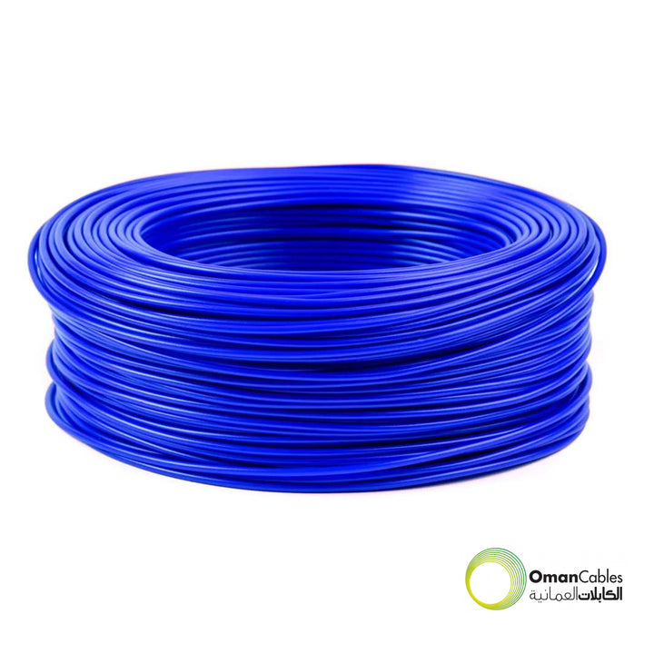 أسلاك PVC أحادية النواة من شركة Oman Cables بطول 100 ياردة أو 500 متر - باللون الأسود والأصفر والبني والأحمر والأزرق والأصفر والأخضر