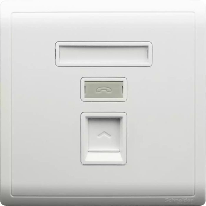 Schneider Electric 1 Gang Shuttered Keystone/ Data Outlet Wallplate without module White, RJ45 - E8231RJS_AS_G1