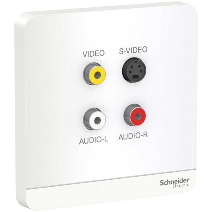 Schneider Electric AvatarOn Data Socket RCA + S?Video – White E8331RCA_S_WE