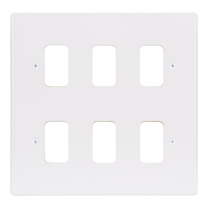 Schneider Electric Ultimate - moulded plate Grid system - 6 gangs - white - GUG06G