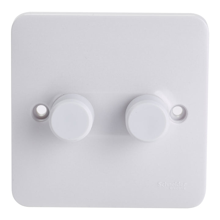 Schneider Electric Lisse - universal dimmer - 2 gangs - 2 way - LED - 100W, white - GGBL6022LMS