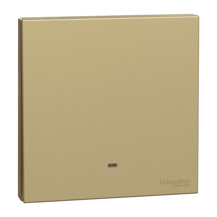 Schneider Electric Switch with Fluorescent Locator, AvatarOn C, 1 way, 1 gang, 16AX, 250V, wine gold - E8731L2F_DG