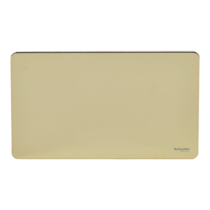 Schneider Electric Blank plate, Ultimate, 2 gangs, polished brass - GU8420-PB