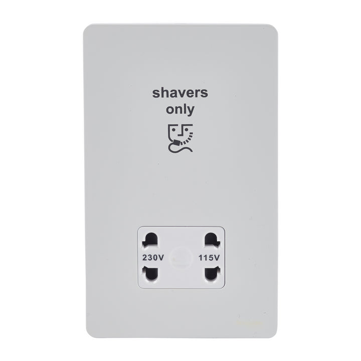 Schneider Electric Ultimate Screwless flat plate - shaver socket - white metal/white - GU7490WPW