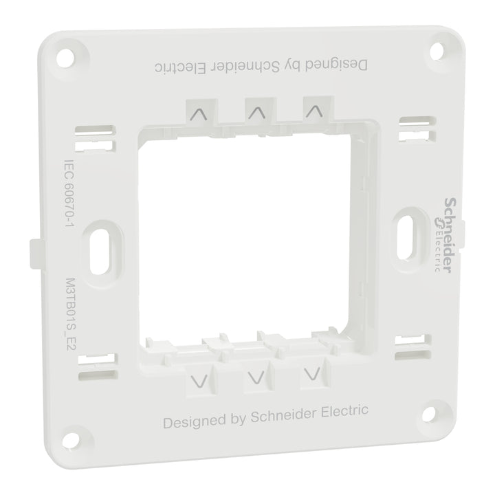 Schneider Electric Miluz E 2-Gang Supporting Frame, White - M3TB01S_E2