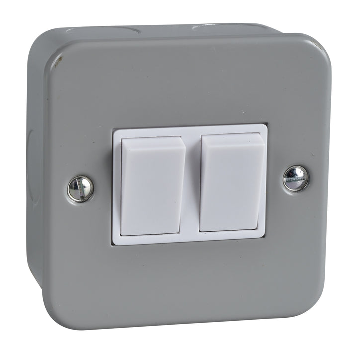 Schneider Electric Exclusive 1 Gang 2-Way Plate Switch - 10AX - Grey GMC1022