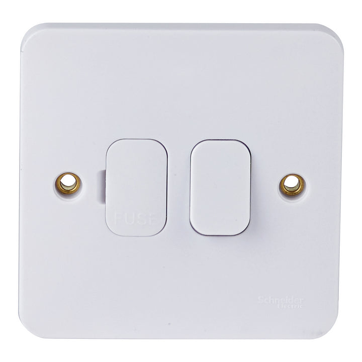 Schneider Electric Lisse White Moulded Fuse Connection Unit, 1 Gang, 13A - GGBL5010
