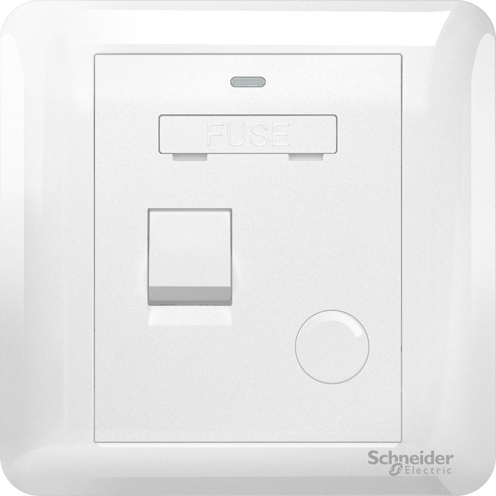 Schneider Electric Affle Plus 13A 250V Fused Connection Unit with Double Pole Switch & Neon Indicator White - A3G31DFSGN_WE_G11