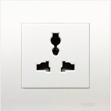 Schneider Electric Vivace KB413S 1 Gang 13A 250V 3-Pin Universal Socket Outlet, White