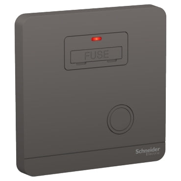 Schneider Electric AvatarOn, fused connection, 13A, 250V, neon, Dark grey E8315USB_DG_G12