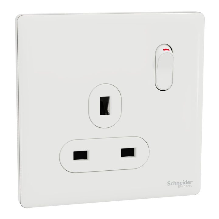 Schneider Electric Unica X 13A 250V 1 Gang Switched Socket - Painted White NUX15_PW