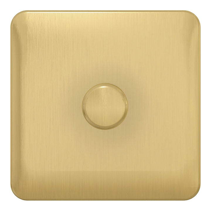 Schneider Electric Lisse - Universal Dimmer - 1 gang 2 way - 400W/VA Satin Brass - GGBL6012CSBS