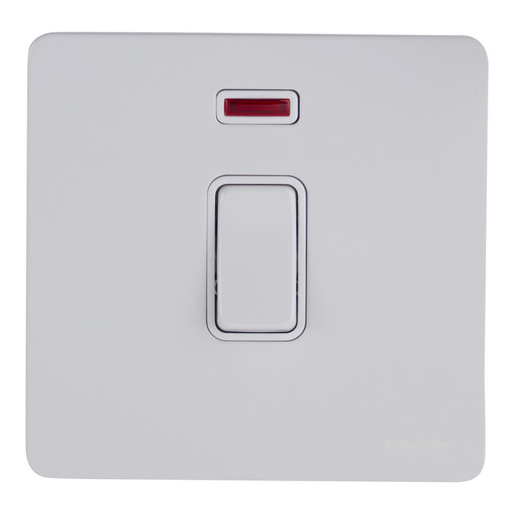 Schneider Electric Ultimate Screwless flat plate - 2-pole switch - 1 gang - white metal - GU4431WPW