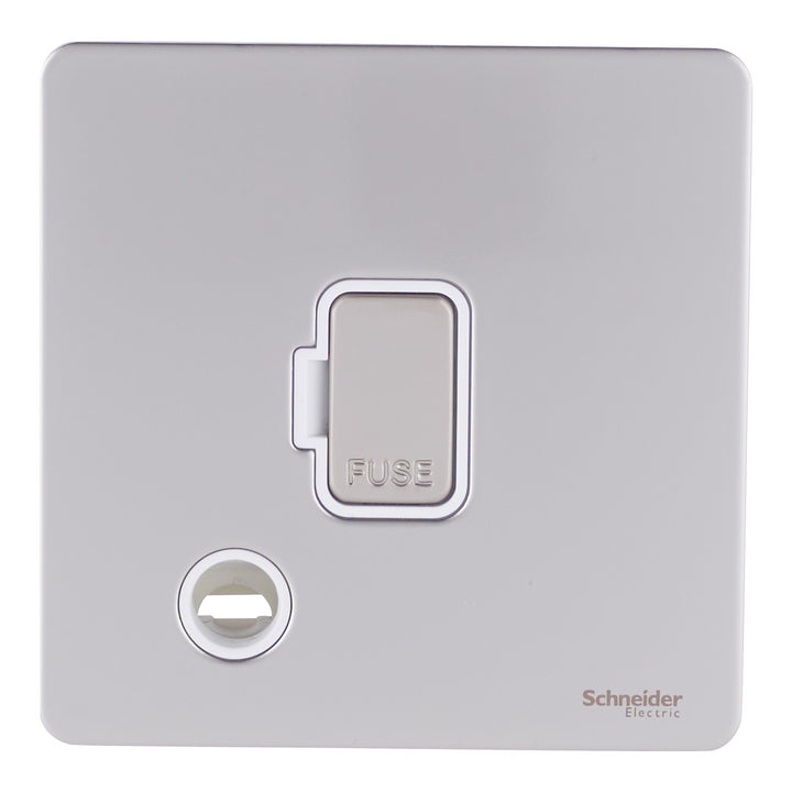 Schneider Electric Ultimate Screwless flat plate - unswitched fused connection - pearl nickel - GU5403WPN