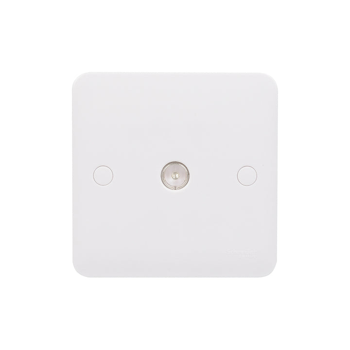 Schneider Electric Lisse Square edge white moulded - TV/FM socket - GGBL7010S