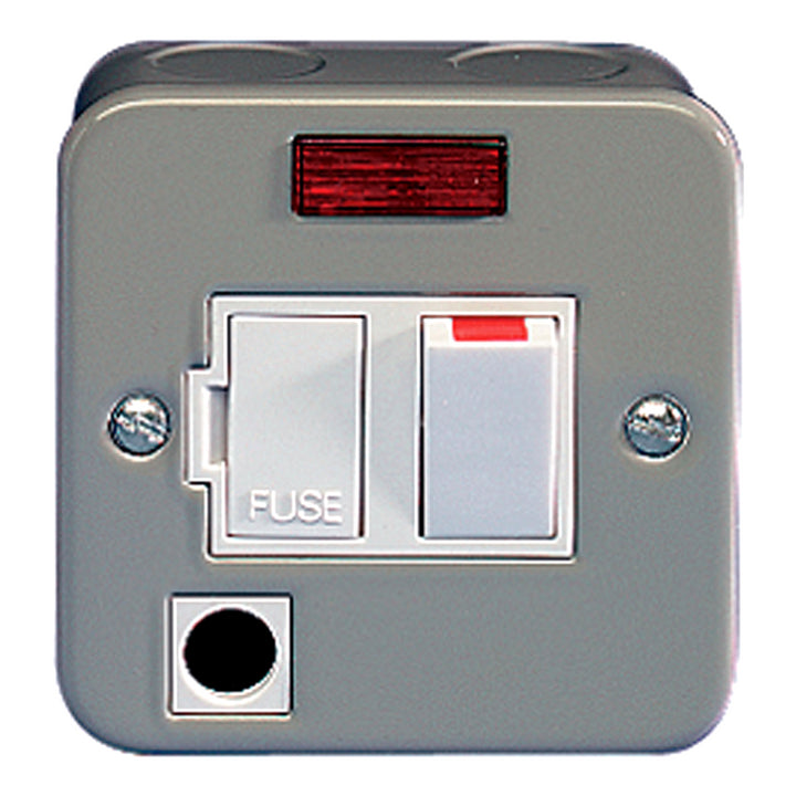 Schneider Electric Exclusive - fuse connection unit - neon indicator - 1 gang - grey - GMC13SSPNF