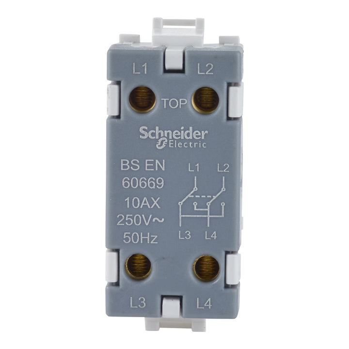 Schneider Electric Ultimate Grid System 1-Pole Switch Module, 1 Gang, White - GUG10IMW