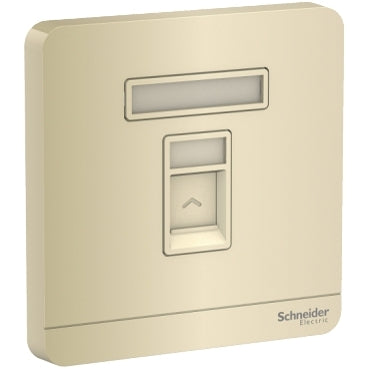 Schneider Electric AvatarOn, telephone socket, Wine Gold E8331RJS4_WG